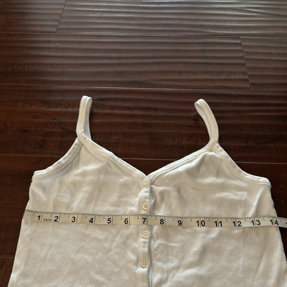Brandy Melville Tank Top, White Button Down, One Size, Like New! - Picture 2 of 4